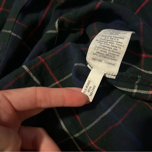 Madewell Flannel Oversized Ex-Boyfriend Shirt in Dark Plaid XS - Picture 6 of 8